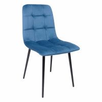 Стул Алвест AV 406-N синий бархат H-58/черный